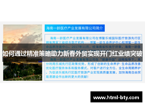 如何通过精准策略助力新春外贸实现开门红业绩突破