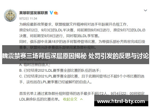 魏震禁赛三场背后深层原因揭秘 处罚引发的反思与讨论